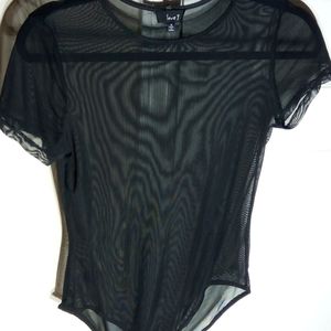 Jet Black Sheer Bodysuit